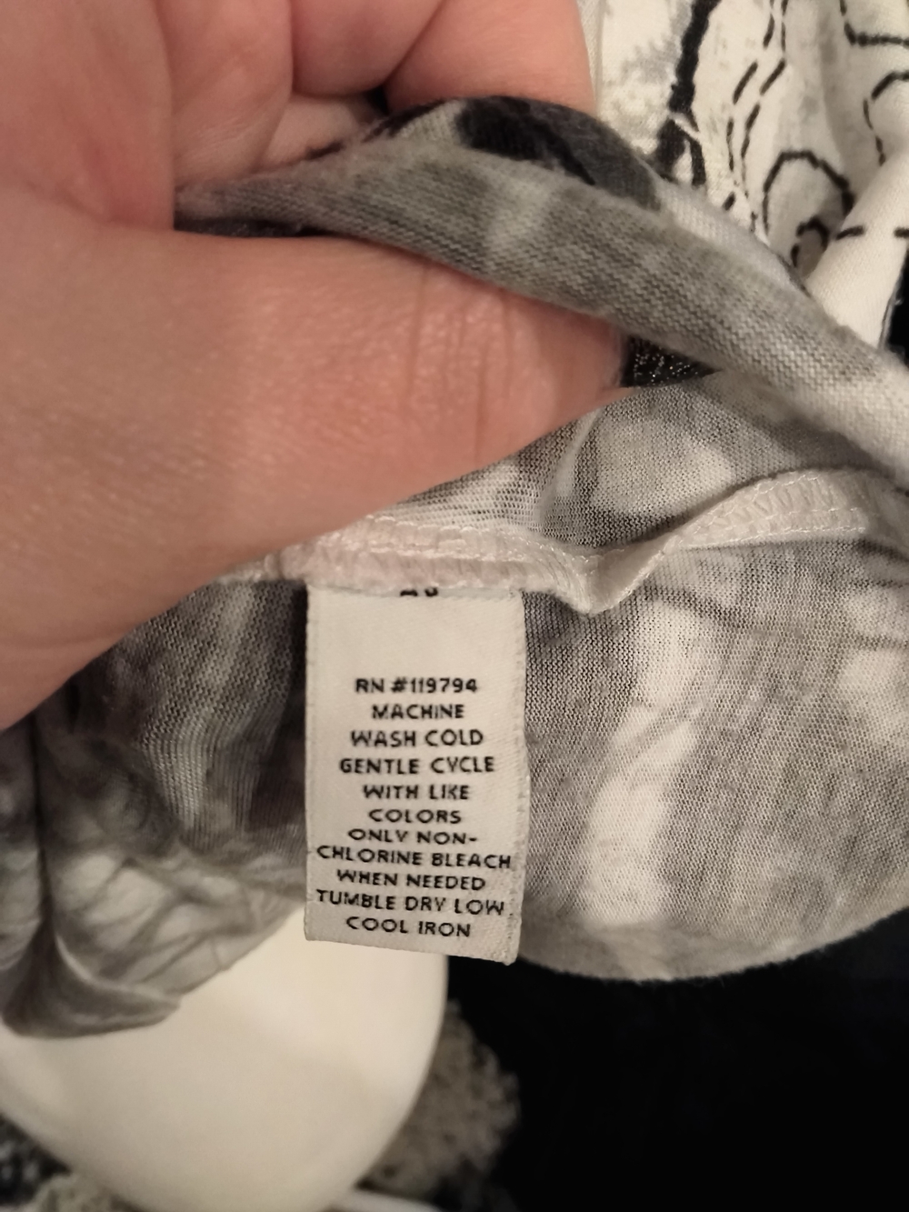 Style & Co. Short-Sleeve Abstract Floral Tee in Gray and White - Picture 6 of 6